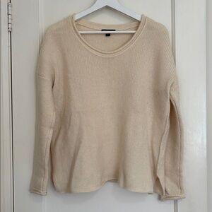 James Perse Cream Cashmere Sweater